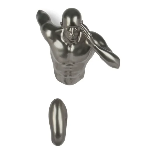Infinity Man 50cm Anthracite Resin Wall Sculpture