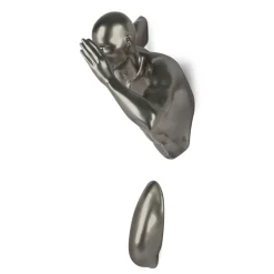 Infinity Man 50cm Anthracite Resin Wall Sculpture