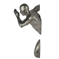 Infinity Man 50cm Anthracite Resin Wall Sculpture