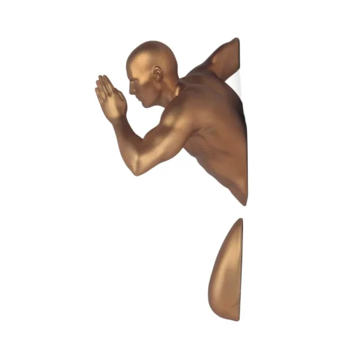 Infinity Man 28cm Bronze Resin Wall Sculpture