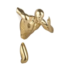 Infinity Man 28cm Gold Resin Wall Sculpture