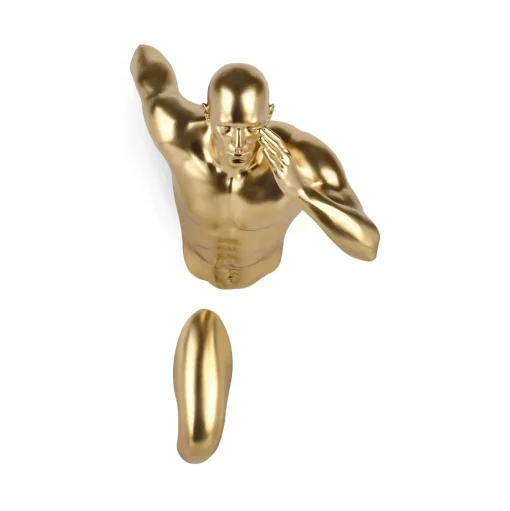 Infinity Man 28cm Gold Resin Wall Sculpture