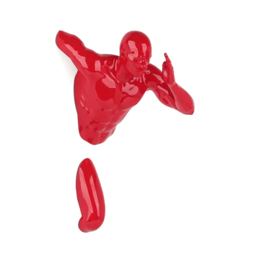 Infinity Man 28cm Red Resin Wall Sculpture