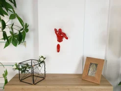 Infinity Man 28cm Red Resin Wall Sculpture