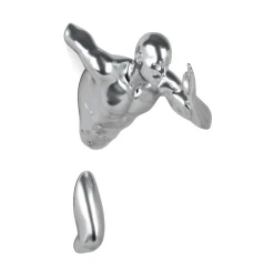 Infinity Man 28cm Silver Resin Wall Sculpture