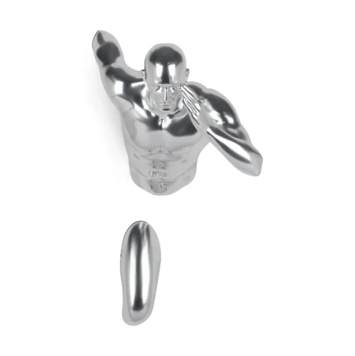 Infinity Man 28cm Silver Resin Wall Sculpture