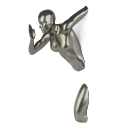 Infinity Woman 50cm Anthracite Resin Wall Sculpture