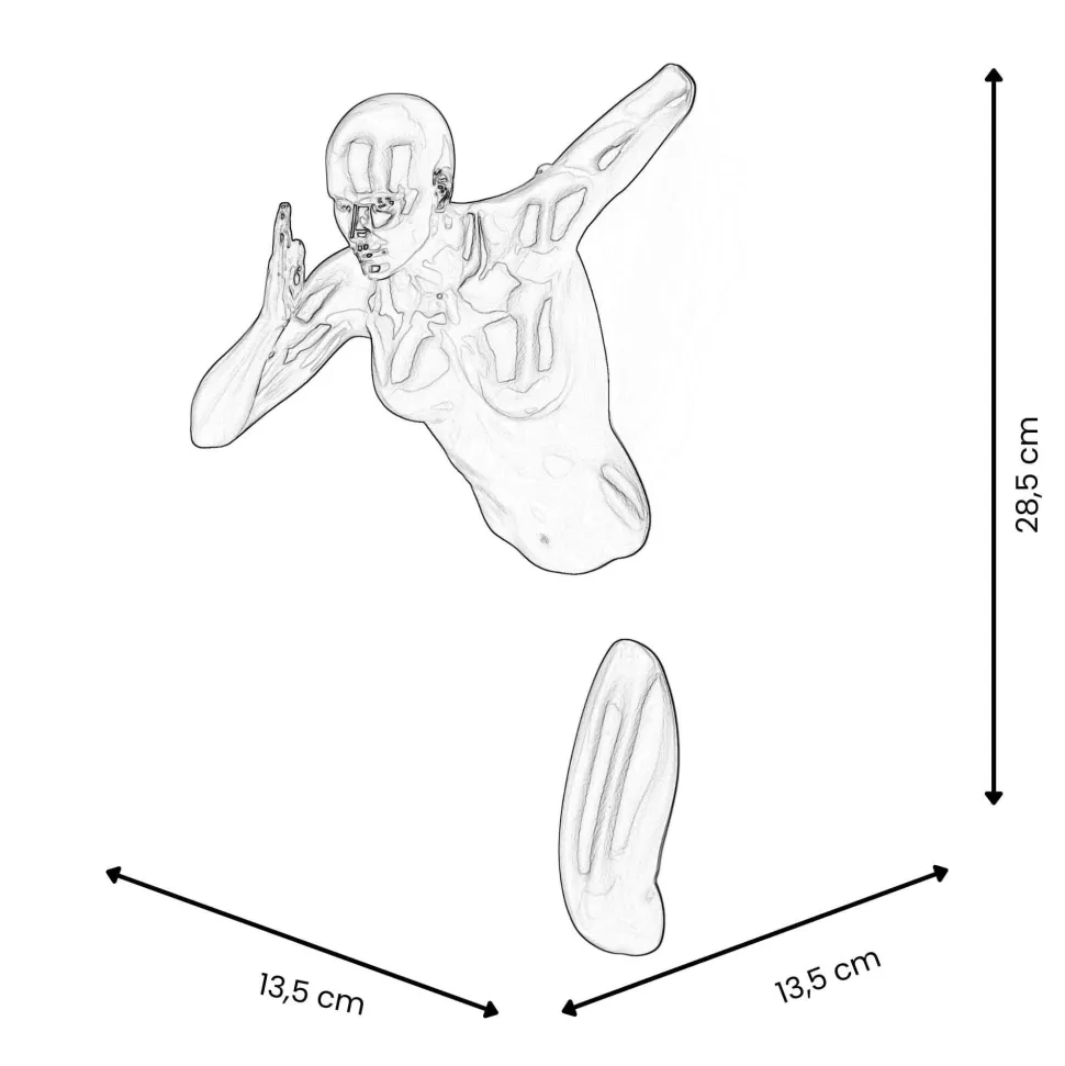 Infinity Woman 28cm Bronze Resin Wall Sculpture