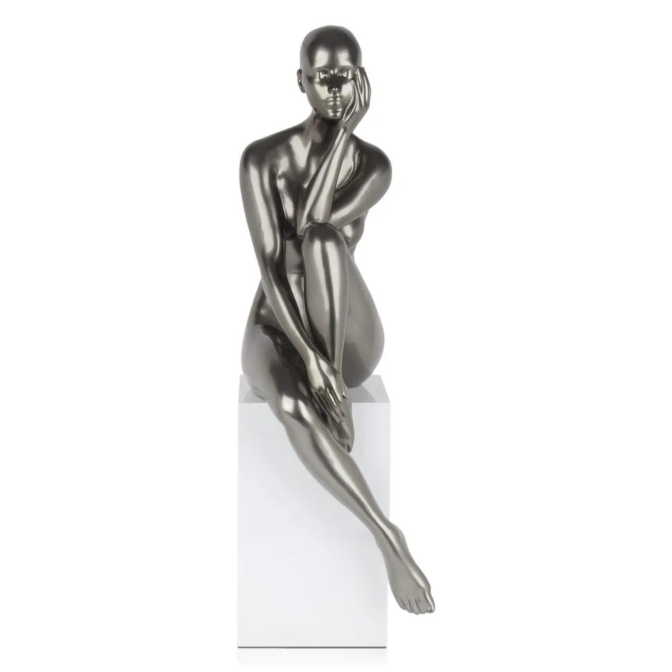 Introspective 74cm Anthracite Resin Indoor Sculpture