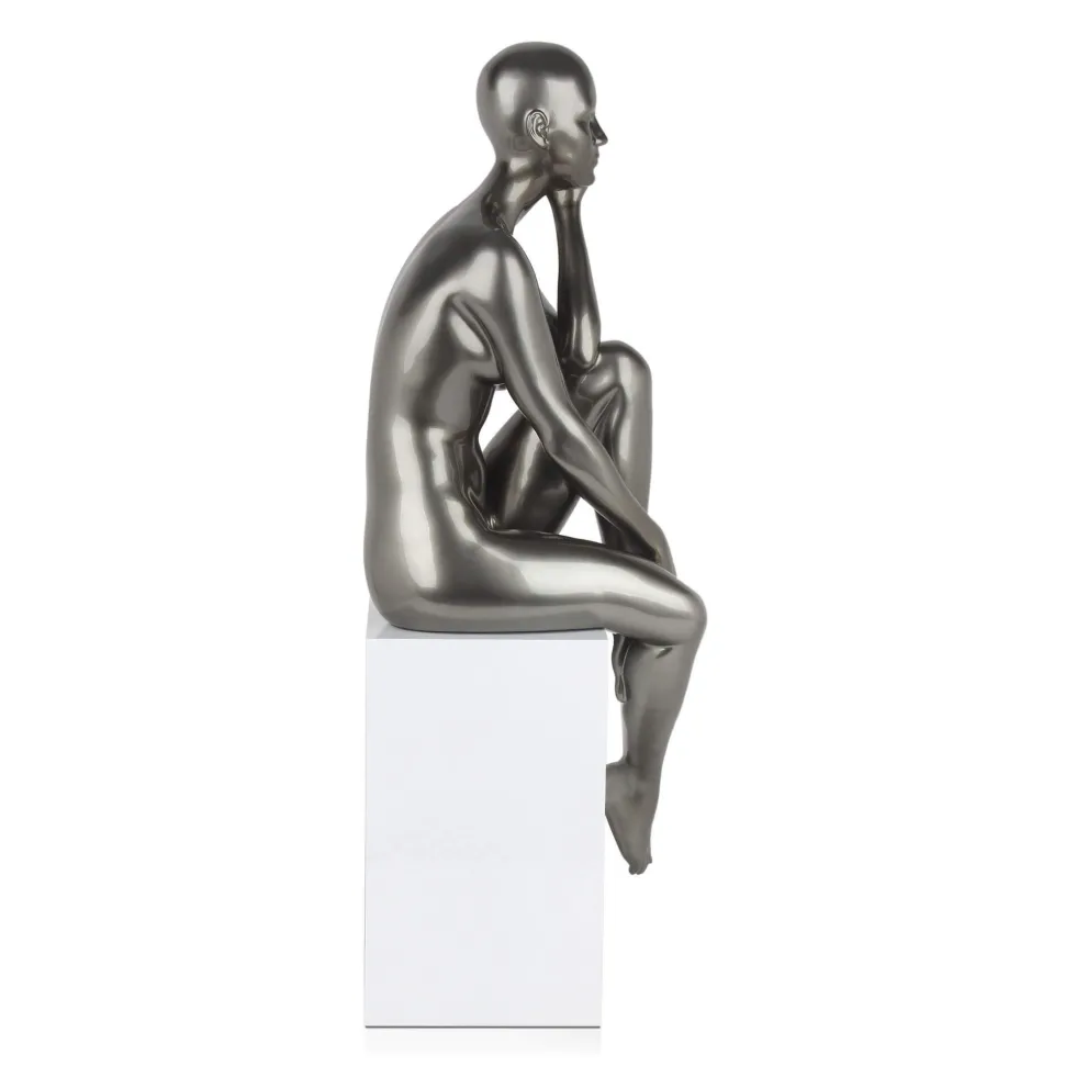 Introspective 74cm Anthracite Resin Indoor Sculpture