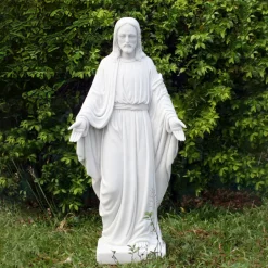 Jesus 80cm Marble Resin Garden Statue
