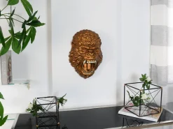 King Gorilla 43cm Bronze Resin Wall Sculpture