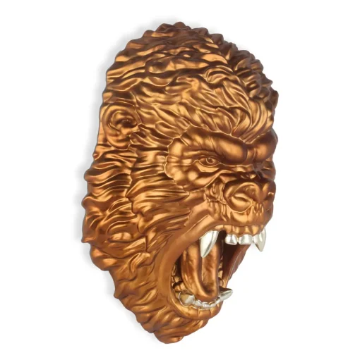 King Gorilla 43cm Bronze Resin Wall Sculpture