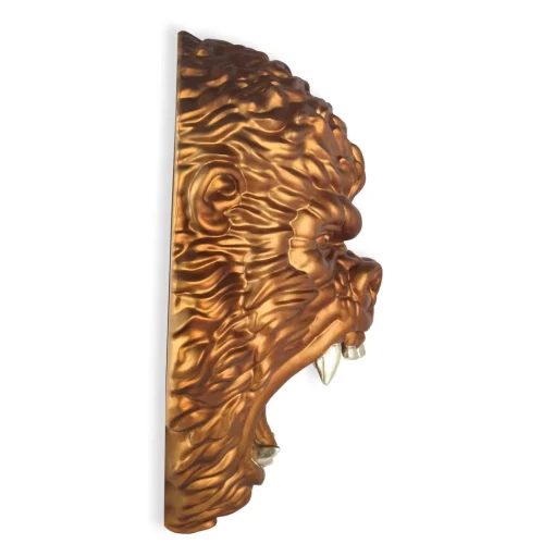 King Gorilla 43cm Bronze Resin Wall Sculpture