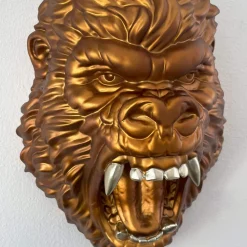 King Gorilla 43cm Bronze Resin Wall Sculpture