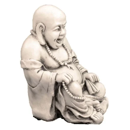 Laughing Buddha Antique Stone Garden Statue