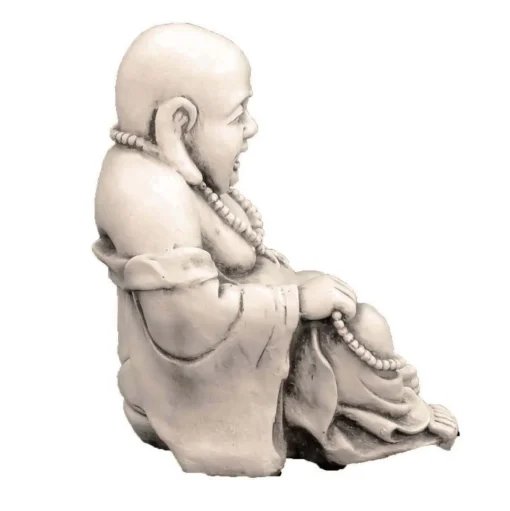 Laughing Buddha Antique Stone Garden Statue