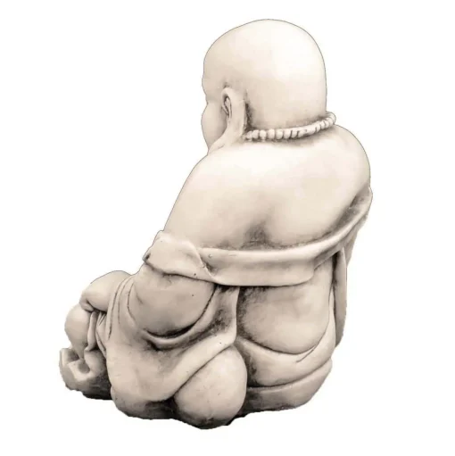 Laughing Buddha Antique Stone Garden Statue