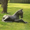 Laying Foal Bronze Metal Garden Statue