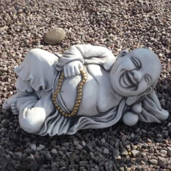 Laying Stone Buddha Garden Ornament