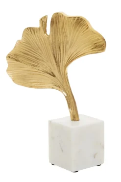 Leaf of Light 30cm Gold Metal Indoor Sculpture