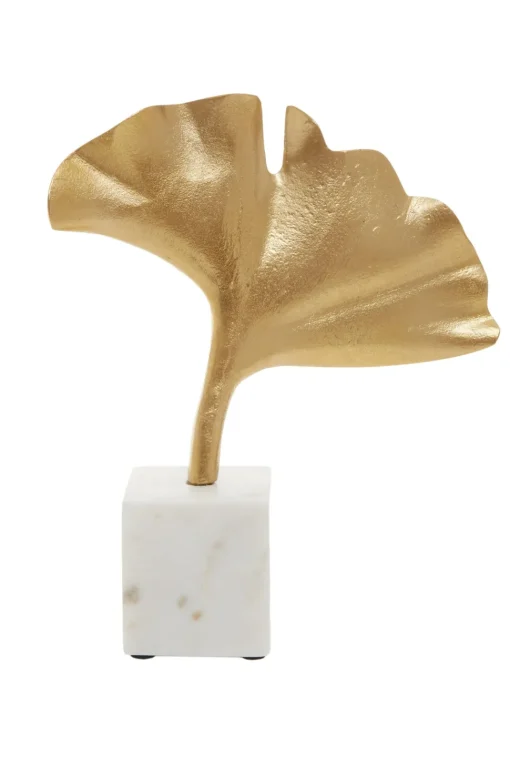 Leaf of Light 30cm Gold Metal Indoor Sculpture