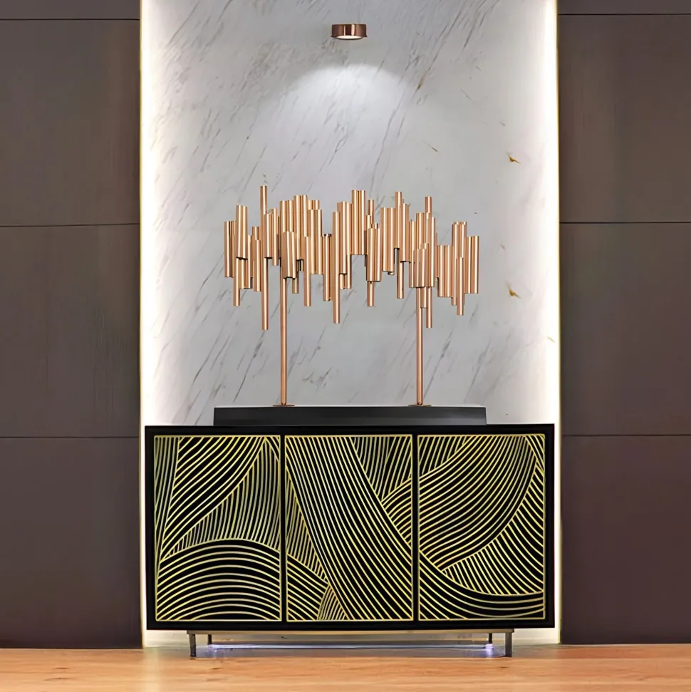 Light Symphony 82cm Copper Metal Indoor Sculpture