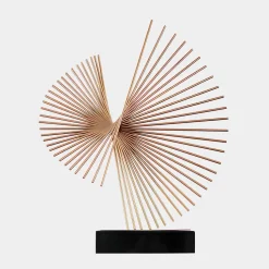 Linear Motion 64cm Gold Metal Indoor Sculpture