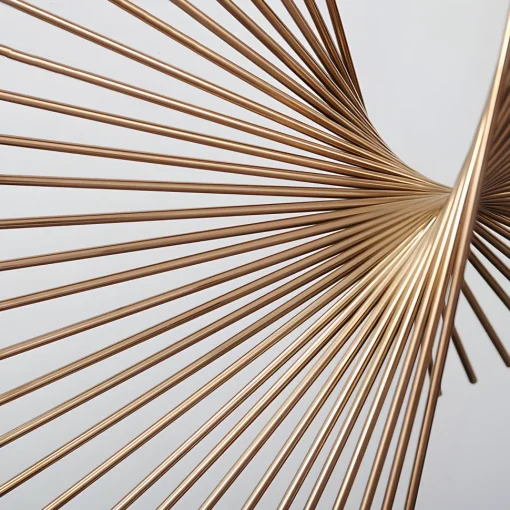 Linear Motion 64cm Gold Metal Indoor Sculpture