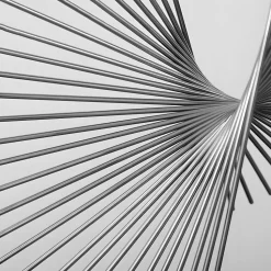 Linear Motion 64cm Silver Metal Indoor Sculpture