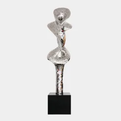 Liquid Fusion 238cm Silver Metal Garden Sculpture
