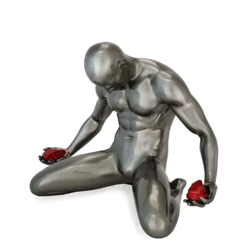 Lost Affection 32cm Anthracite Resin Indoor Sculpture
