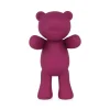 Love Bear 29cm Fuchsia Resin Indoor Sculpture