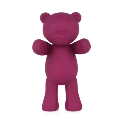 Love Bear 29cm Fuchsia Resin Indoor Sculpture