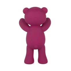 Love Bear 29cm Fuchsia Resin Indoor Sculpture