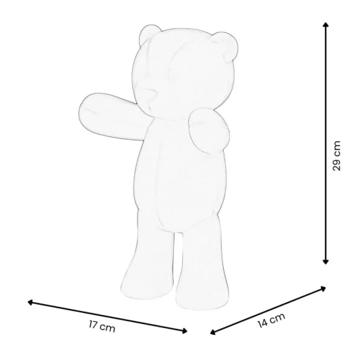 Love Bear 29cm Fuchsia Resin Indoor Sculpture