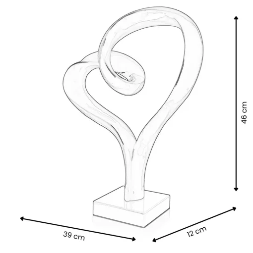 Love Flux 46cm Red Resin Indoor Sculpture