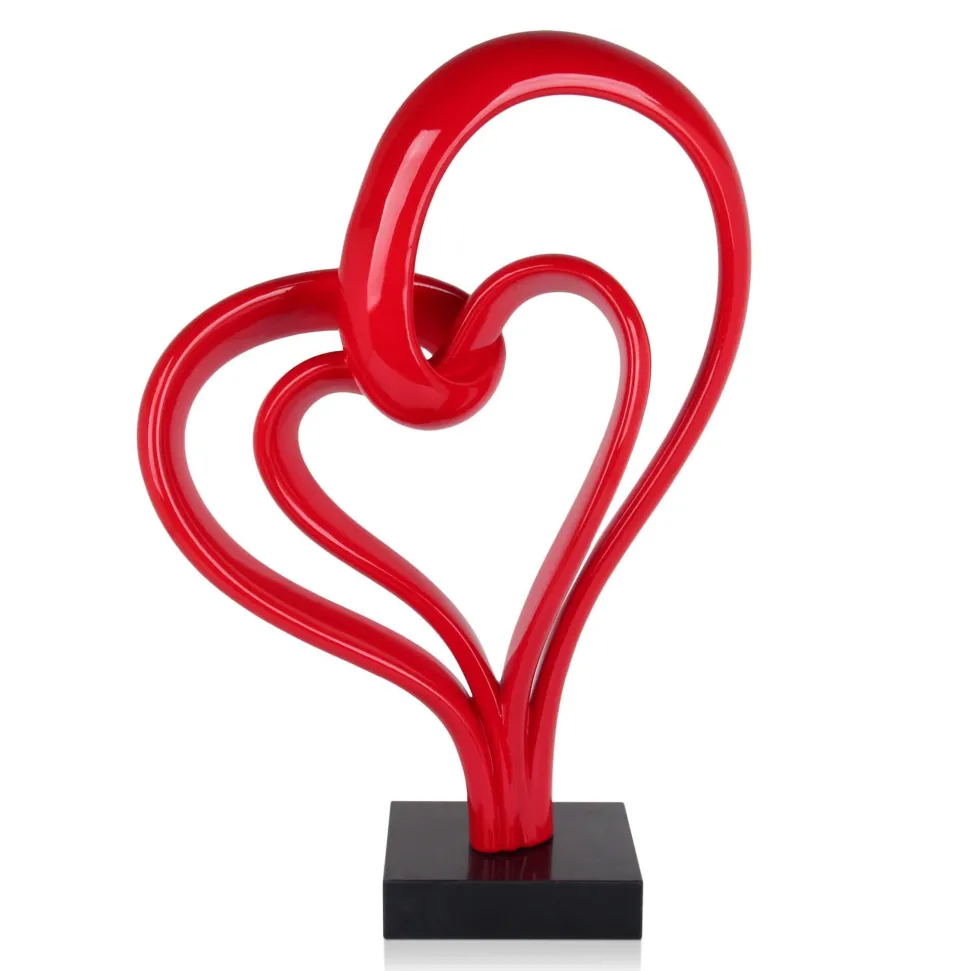 Love Fusion 73cm Red Resin Indoor Sculpture