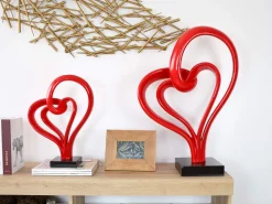 Love Fusion 73cm Red Resin Indoor Sculpture