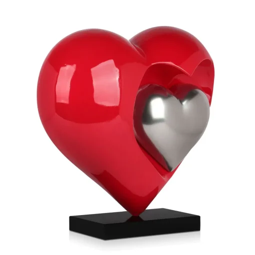 Love Reflection 45cm Red Resin Indoor Sculpture