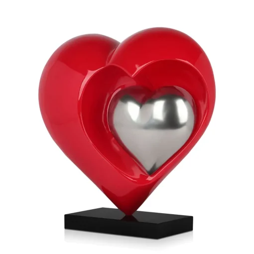 Love Reflection 45cm Red Resin Indoor Sculpture