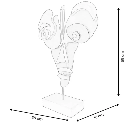 Lucid Visage 59cm Abstract Metal Indoor Sculpture
