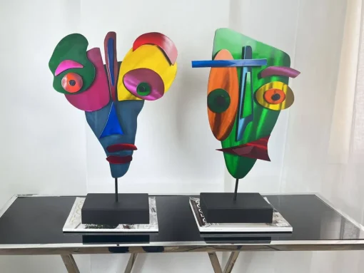 Lucid Visage 59cm Abstract Metal Indoor Sculpture