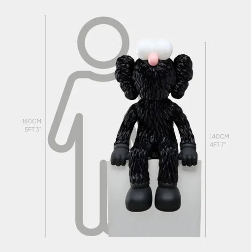 Lucify Fuzz 140cm Black Resin Indoor Sculpture