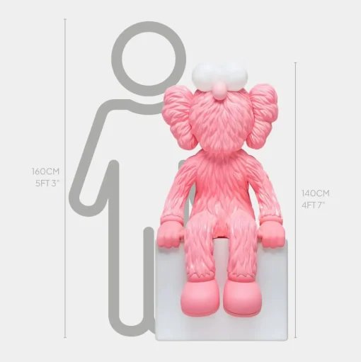 Lucify Fuzz 140cm Pink Resin Indoor Sculpture