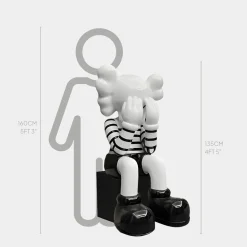 Lucify Hide 135cm Black & White Resin Indoor Sculpture