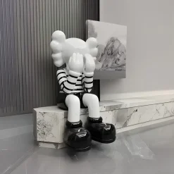 Lucify Hide 135cm Black & White Resin Indoor Sculpture