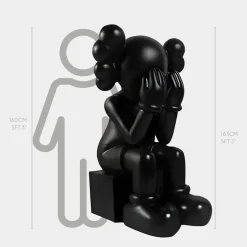 Lucify Hide 163cm Black Resin Indoor Sculpture