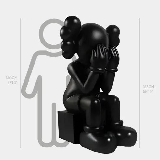 Lucify Hide 163cm Black Resin Indoor Sculpture