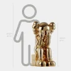 Lucify Hide 130cm Gold Resin Indoor Sculpture